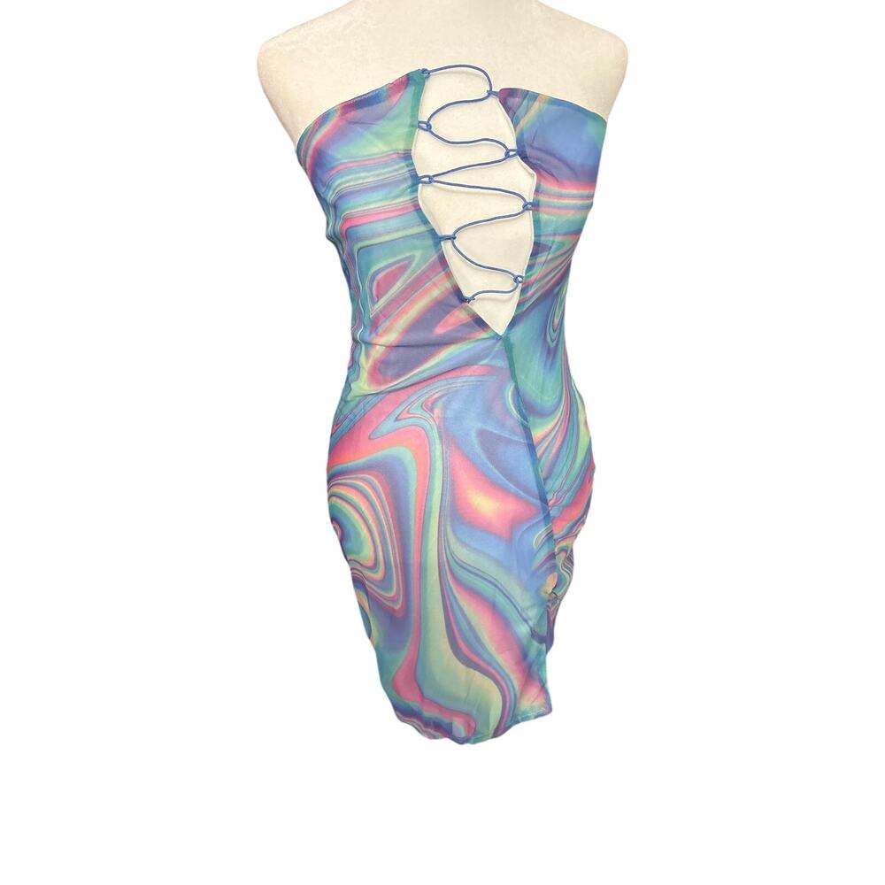 Sorella Abstract Print Bodycon Dress - Size M